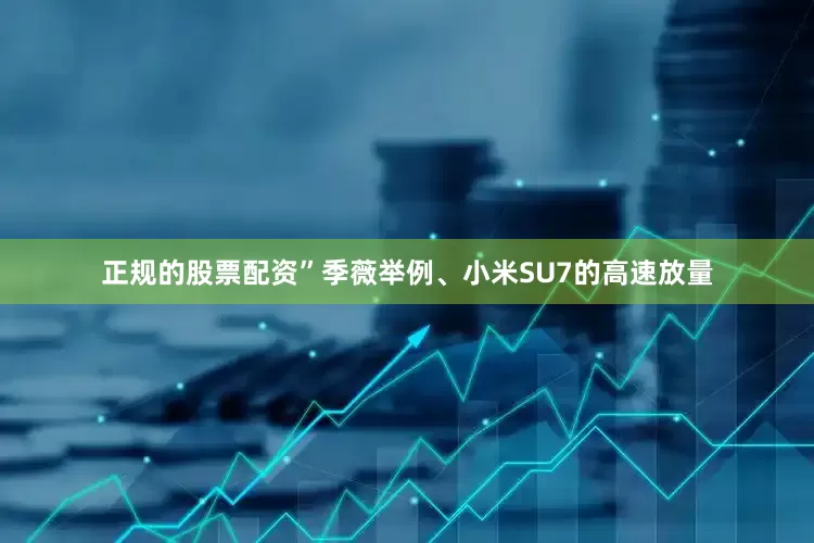 正规的股票配资”季薇举例、小米SU7的高速放量